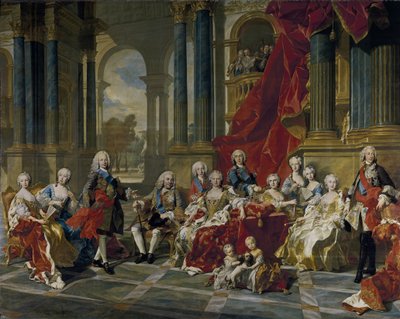 V. Fülöp spanyol király családja, 1743 alkotó: Louis Michel van Loo