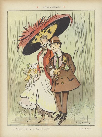 Őszi esők. Illusztráció Le Rire alkotó: Louis Morin