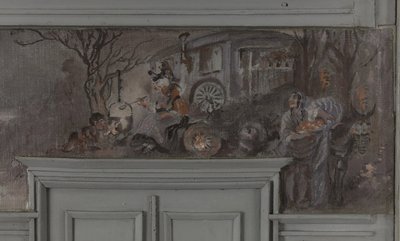 Le repas des comédiens - Jean Coquelin étkezőjének modellje, Villa Longchamp, Neuilly, 1900 körül (olaj) alkotó: Louis Morin