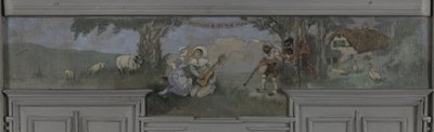 Pierrot et Colombine - Jean Coquelin étkezőjének modellje, Villa Longchamp, Neuilly, 1900 körül (olaj) alkotó: Louis Morin