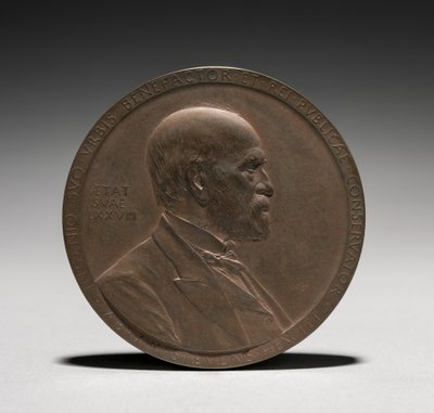 Érem: Abram Stevens Hewitt, 1875-1925. alkotó: Louis Oscar Roty