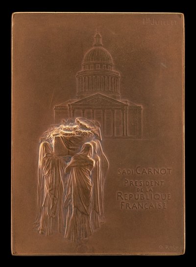 Sadi Carnot elnök testülete a Panthéonban [előlap], 1894. alkotó: Louis Oscar Roty