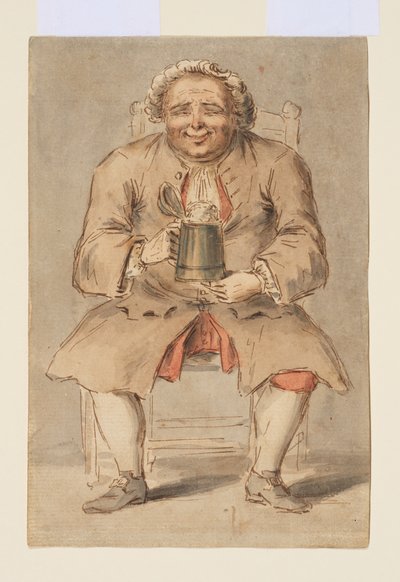 Ülő férfi egy tankáruval alkotó: Louis Philippe Boitard