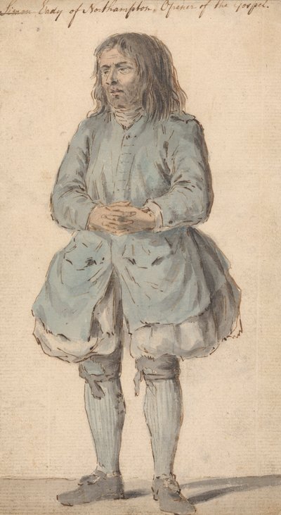 Simon Eady Northhamptonból, az evangélium megnyitója alkotó: Louis Philippe Boitard