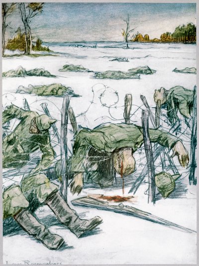 "Szögesdrót", 1916 alkotó: Louis Raemaekers