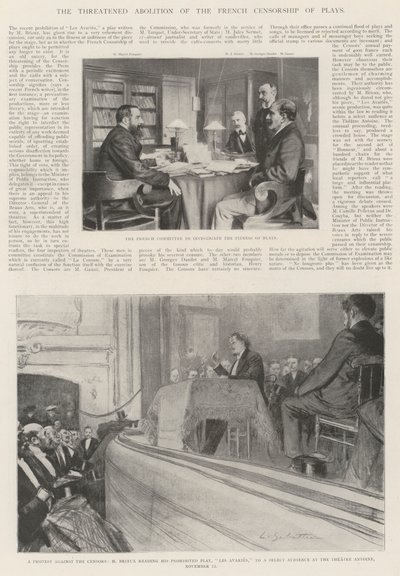 A francia színdarabcenzúra fenyegető eltörlése alkotó: Louis Remy Sabattier