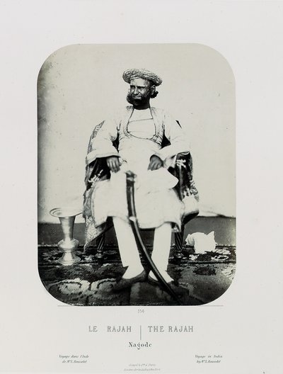 Királyi natch Jug Navas Oudeypour szigetén; The Rajah, 1865-68 körül (albumnyomat) alkotó: Louis Rousselet