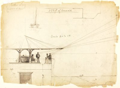 Cím nélkül (perspektivikus vázlat) alkotó: Louis Schaettle