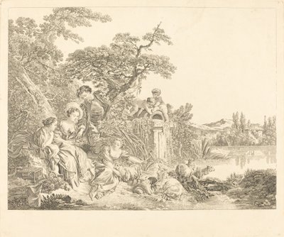 A Pásztor ajándékai alkotó: Louis Simon Lempereur after François Boucher