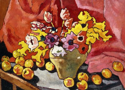 Kancsó, kökörcsin, tulipán és alma; Kancsó, kökörcsin, tulipán és alma alkotó: Louis Valtat