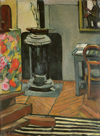 A tűzhely a stúdióban alkotó: Louis Valtat