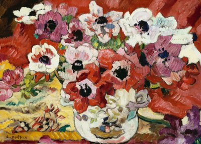 Kökörcsin váza (olaj, vászon) alkotó: Louis Valtat
