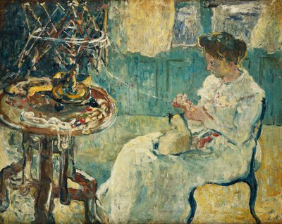 Nő orsóval; Nő orsóval alkotó: Louis Valtat