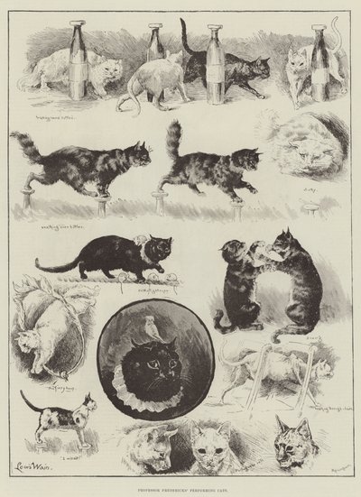 Fredericks professzor fellépő macskái alkotó: Louis Wain