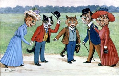 Sétáló macskák alkotó: Louis Wain