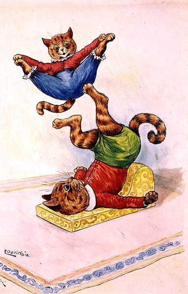 Az akrobaták, 1905 körül alkotó: Louis Wain