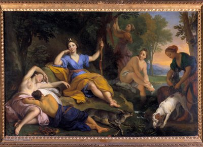 Diane istennő többi része és társai Fiatal Louis Boullongne festménye (1654-1733) 18. századi nap. 1,05 x 1,63 m Tours, Musee des Beaux Arts alkotó: Louis de Boullongne