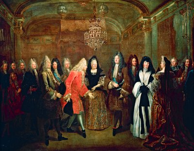 XIV. Lajos fogadta II. Frederick Augustus szász választófejedelmet Fontainebleau-ban szeptember 27-én alkotó: Louis de Silvestre