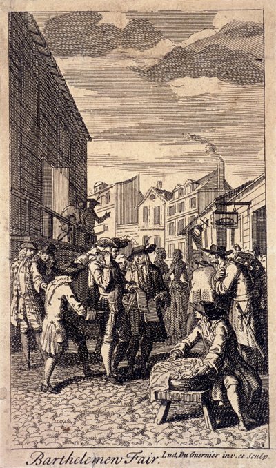 Bartholomew Fair, London, 1715 alkotó: Louis du Guernier