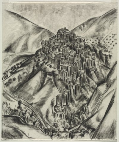 Egy olasz Hilltown, Anticoli, Olaszország alkotó: Louise B. Maloney