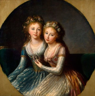 I. Pál császár lányainak portréja, 1796. alkotó: Elisabeth Louise Vigee-Lebrun