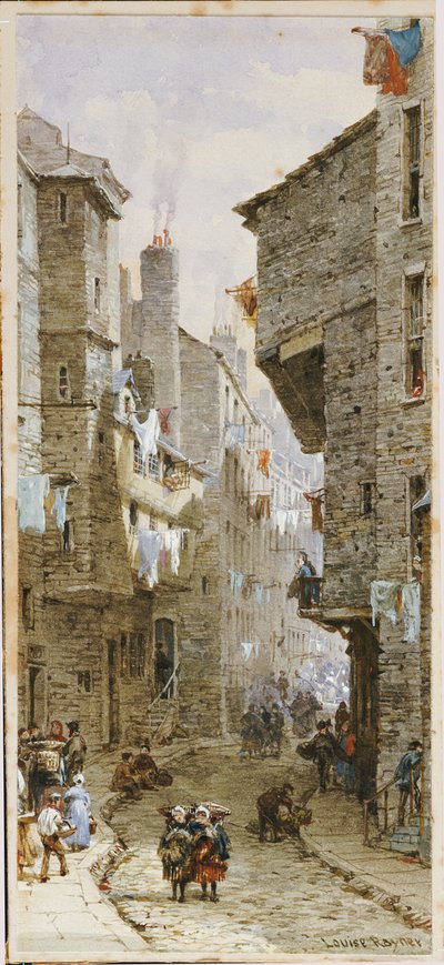 Utcai jelenet Edinburgh-ban alkotó: Louise Ingram Rayner