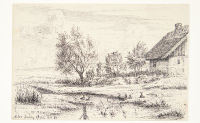 Táj parasztházzal alkotó: Louise Ravn Hansen
