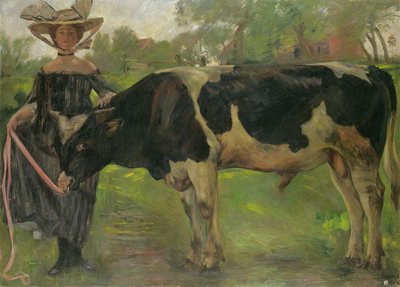A festő Charlotte Berend Bikával alkotó: Lovis  Corinth