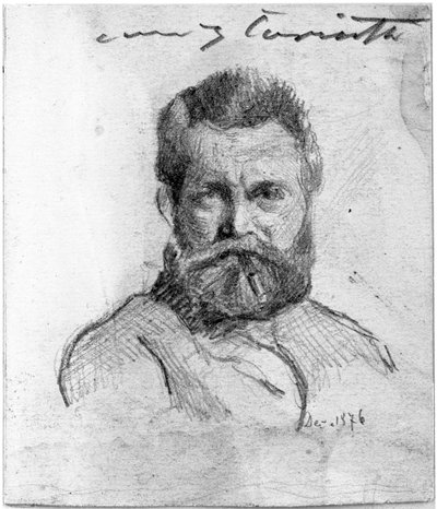 Egy idősebb, szakállas férfi elölnézeti portréja alkotó: Lovis Corinth