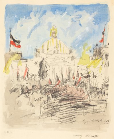Bismarck-ünnepség (Bismarck tiszteletére rendezett ünnepség) alkotó: Lovis Corinth