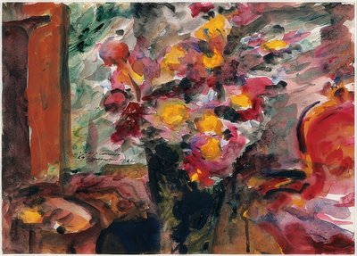 Virágváza az asztalon. 1922 alkotó: Lovis Corinth