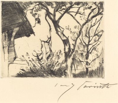 Hausecke Házsarok, 1918. alkotó: Lovis Corinth
