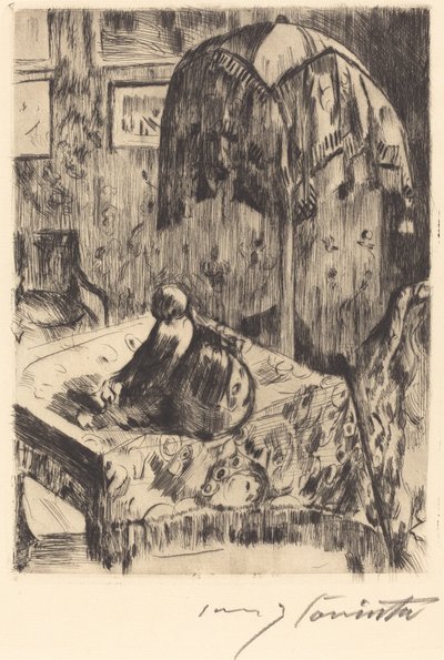 Belső állólámpa, 1916. alkotó: Lovis Corinth