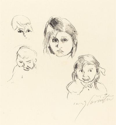 Kinderköpfe Gyermekfejek, 1914. alkotó: Lovis Corinth