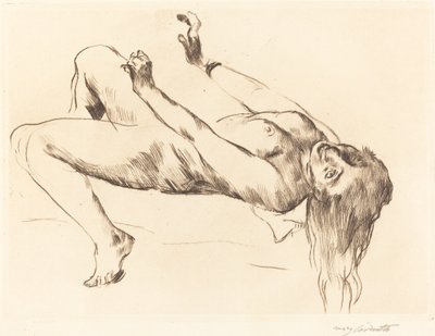 Fekvő női akt. Tanulmány Joseph és Potifhar számára Fekvő nő..., 1915. alkotó: Lovis Corinth