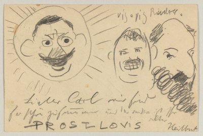Lovis Corinth Carl Strathmannnak: képeslap, 1902. december 12-i postabélyegző alkotó: Lovis Corinth