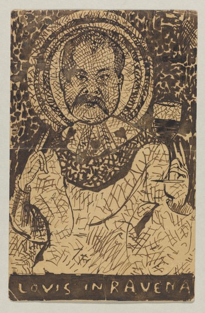Lovis Corinth Carl Strathmannnak: képeslap, postabélyegző, 1897. május 17. (Ravenna) alkotó: Lovis Corinth