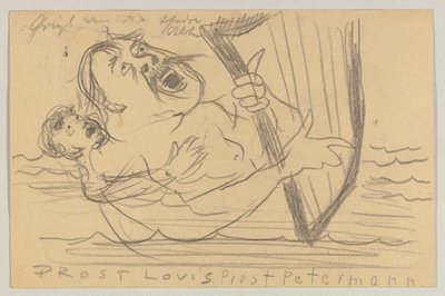 Lovis Corinth Carl Strathmannnak: képeslap, 1903. július 18-i postabélyegző alkotó: Lovis Corinth