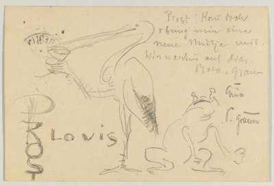 Lovis Corinth Carl Strathmannnak: képeslap, 1906. szeptember 20-i postabélyegző alkotó: Lovis Corinth
