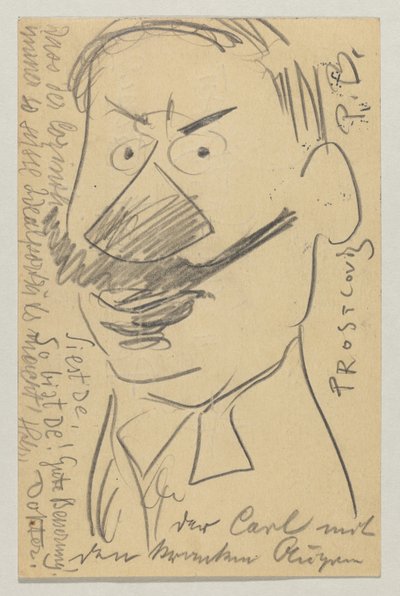Lovis Corinth Carl Strathmannnak: képeslap, 1904. február 21-i postabélyegző alkotó: Lovis Corinth
