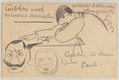Lovis Corinth Carl Strathmannnak: képeslap, 1903. január 8-i postabélyegző alkotó: Lovis Corinth