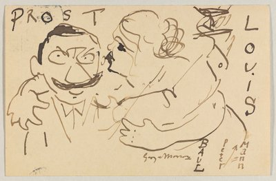 Lovis Corinth Carl Strathmannnak: képeslap, 1908. december 9-i postabélyegző alkotó: Lovis Corinth