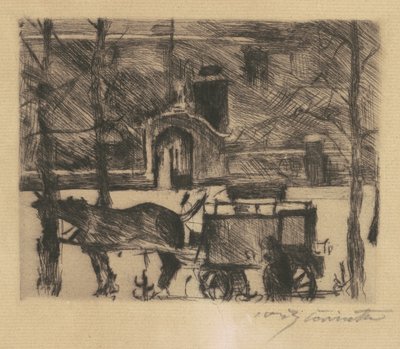 Tejes kocsi Tejszállító kocsi, 1916. alkotó: Lovis Corinth