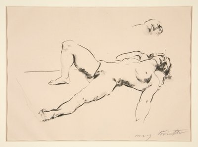 Fekvő akt alkotó: Lovis Corinth