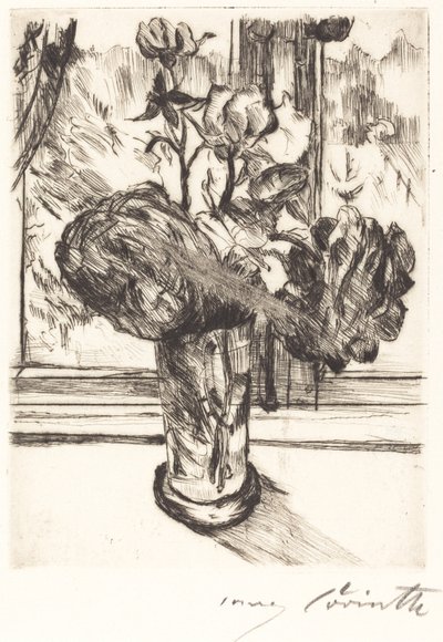 Rózsák egy pohár vízben, 1916. alkotó: Lovis Corinth