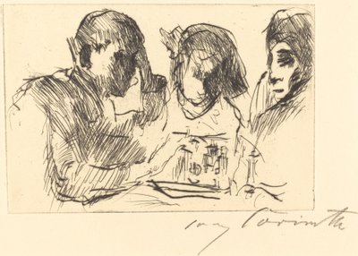 Sakkjáték (sakkjátékosok) alkotó: Lovis Corinth