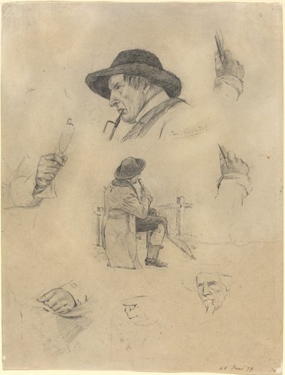 Vázlatok lapja alkotó: Lovis Corinth