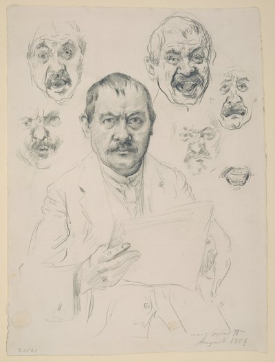 Egy önarcképhez kapcsolódó tanulmányok alkotó: Lovis Corinth