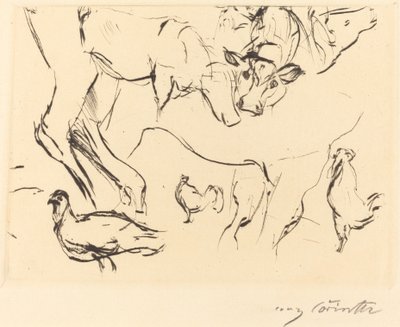 Különféle állattanulmányok alkotó: Lovis Corinth