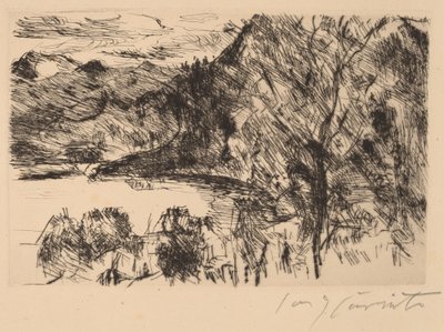 Walchensee mit Jochberg (Walchensee Jochberggel) alkotó: Lovis Corinth